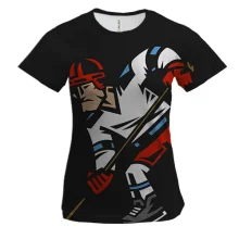 Женская 3D футболка Hockey art