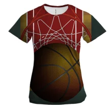 Женская 3D футболка Basketball кольцо