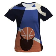 Женская 3D футболка Basketball flat