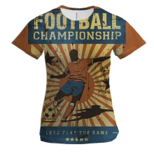 Женская 3D футболка Football Championship