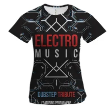 Жіноча 3D футболка Electro music