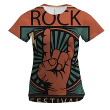 Жіноча 3D футболка rock festival