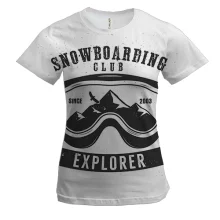 Женская 3D футболка Snowboarding Explorer