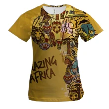 Жіноча 3D футболка Amazing africa