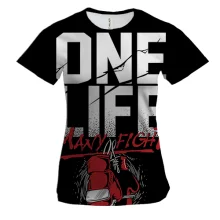 Жіноча 3D футболка One life - many fight