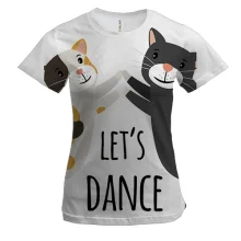 Женская 3D футболка Lets dance