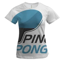 Женская 3D футболка Ping Pong