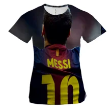 Жіноча 3D футболка Messi №10 зі спини