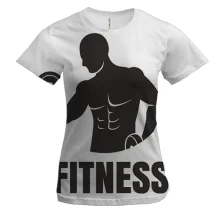 Женская 3D футболка Fitness Gym с атлетами