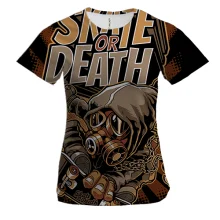 Женская 3D футболка Skate or Death