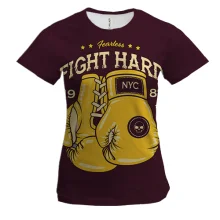 Женская 3D футболка Fight Hard