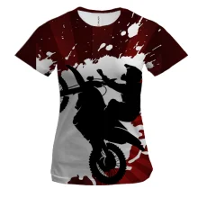 Женская 3D футболка Motocross