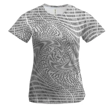 Женская 3D футболка с кодом и воронкой