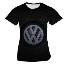 Жіноча 3D футболка з логотипом Volkswagen