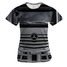 Женская 3D футболка mercedes actros