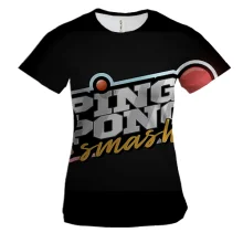Женская 3D футболка Ping pong smash