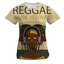 Жіноча 3D футболка Reggae music fest