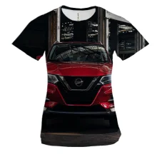 Жіноча 3D футболка з червоним кросовером Nissan