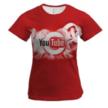 Женская 3D футболка You Tube