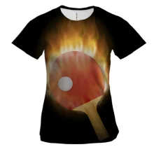Женская 3D футболка Fire tennis