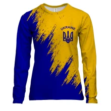Жіночий 3D лонгслів Ukraine (жовто-синя)