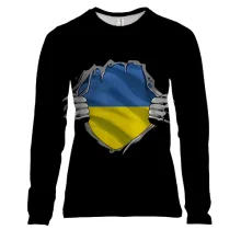 Жіночий 3D лонгслів Ukrainian inside
