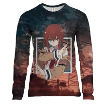 Женский 3D лонгслив Kurisu Makise - Steins;Gate