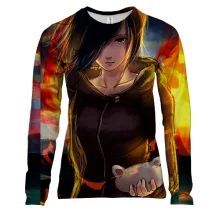 Жіночий 3D лонгслів Anime girl sunset