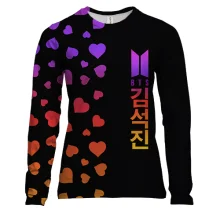 Жіночий 3D лонгслів Hearts BTS