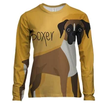 Жіночий 3D лонгслів Boxer dog