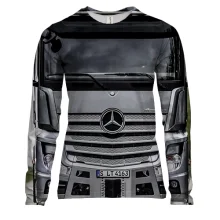 Женский 3D лонгслив mercedes actros