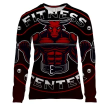 Жіночий 3D лонгслів Bull Fitness Center