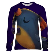 Женский 3D лонгслив Bird with bow tie