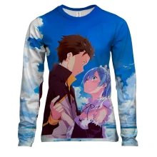 Жіночий 3D лонгслів Субару та Рем - Re:Zero
