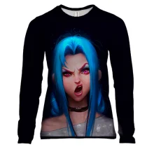 Жіночий 3D лонгслів Jinx - League of Legends, Arcane