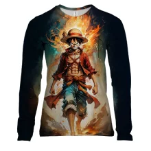 Жіночий 3D лонгслів Луффі - One Piece (2)