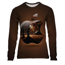 Женский 3D лонгслив Apple (Brown)