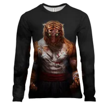 Женский 3D лонгслив Tiger Fighter MMA