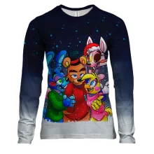 Жіночий 3D лонгслів Аніматроніки в снігу - FNaF