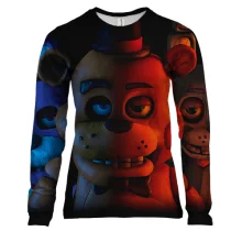 Женский 3D лонгслив Три аниматроника - FNaF