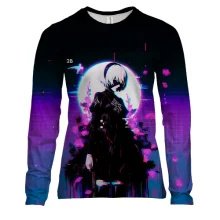 Жіночий 3D лонгслів 2B, neon - Nier: Automata
