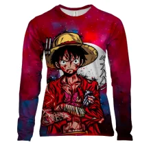 Женский 3D лонгслив Луффи - One Piece, Большой Куш