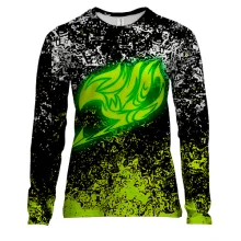 Женский 3D лонгслив FAIRY TAIL logo green