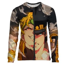 Женский 3D лонгслив Dio Brando x Jotaro Kujo - Jojo
