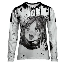 Женский 3D лонгслив Manga-girl Ahegao