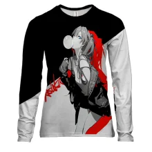 Женский 3D лонгслив Asuka Langley - Evangelion