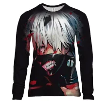 Женский 3D лонгслив Кен Канеки - Tokyo Ghoul