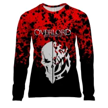 Женский 3D лонгслив аниме Overlord (красный)