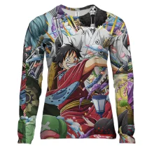 Женский 3D лонгслив Герои аниме One Piece