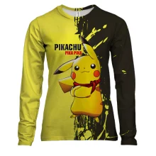 Женский 3D лонгслив Pikachu Pika Pika